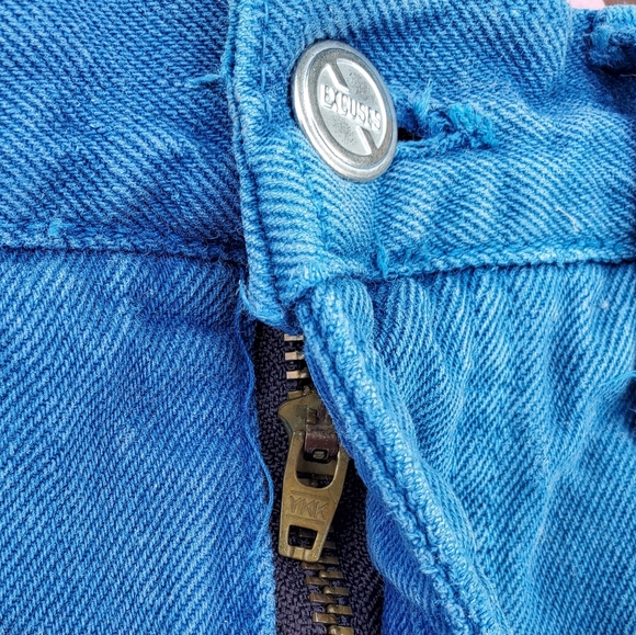 Vintage 90's High Rise Blue Denim Shorts Cut Offs - Picture 7 of 12